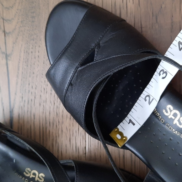 SAS Caress Tripad Comfort Cross Strap Wedge Sandal Black Size 8 - Picture 14 of 16